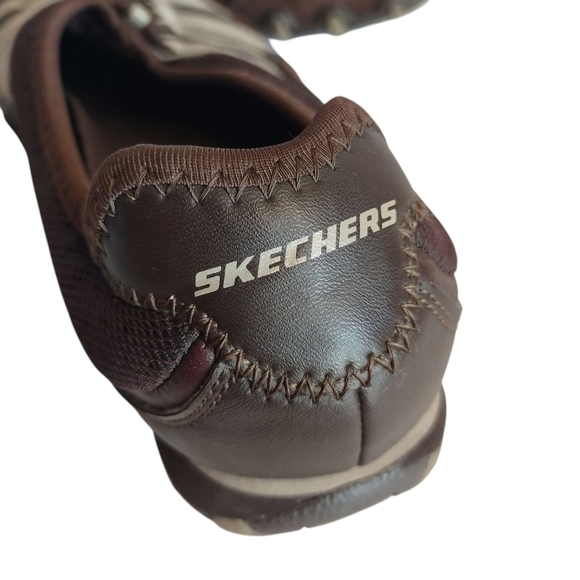Skechers Sneakers Women's Brown Leather Slip-on Comfy Sneakers Shoes Sz 8 - Picture 7 of 10